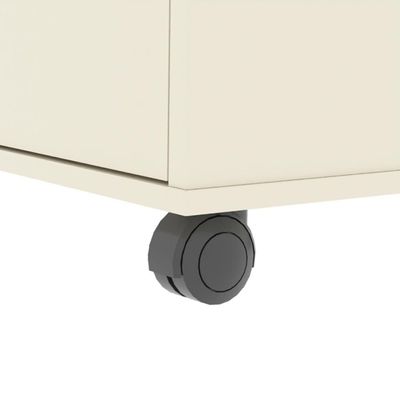 Gaveteiro Multiuso Com 2 Gavetas Para Escritório Verbena - Off White E Naturale
