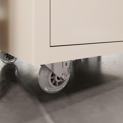 Gaveteiro Multiuso Com 2 Gavetas Para Escritório Tundra - Off White E Cedro