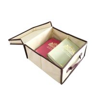 Caixa Organizadora Guarda Roupa Dobravel Porta Lençol Desmontável Empilhavel Tampa Closet Armario