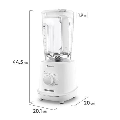 Liquidificador Electrolux 1300W 3.2L Efficient TriForce 12 Velocidades Branco (EBL1310) 220V