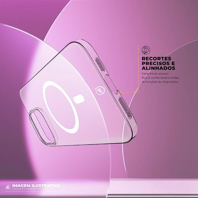 Capa case capinha para iPhone 17 Pro - Crystal Slim Magsafe - NÃO AMARELA - Transparente - Gshield