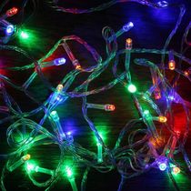 Cordão Com 50 Lampadas De Led Formato Pequena Gota 5 Metros Fio Crystal Cores Colorido