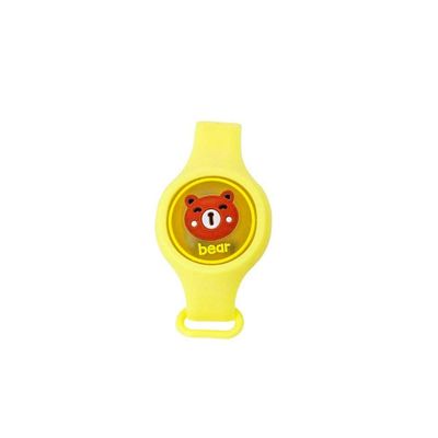 Pulseira Relogio Infantil Anti Mosquito Repelente Figurinhas Amarelo