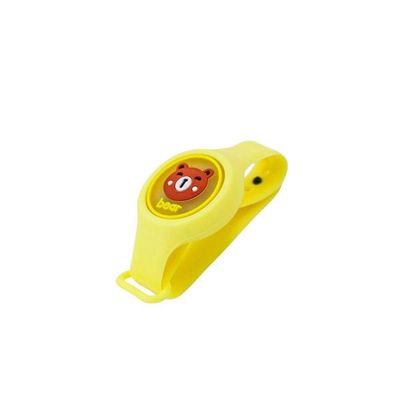 Pulseira Relogio Infantil Anti Mosquito Repelente Figurinhas Amarelo