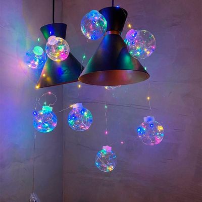 Varal Led 10 Lampadas Bola Incandescentes Fio De Fada Colorido
