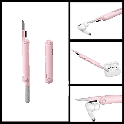 Escova Limpeza 7 Em 1 Teclado Fone Ouvido Celular Macia Rosa