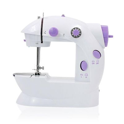 Mini Máquina De Costura Reta Portátil Bivolt Doméstica Compacta Branco