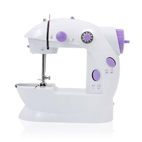 Mini Máquina De Costura Reta Portátil Bivolt Doméstica Compacta Branco