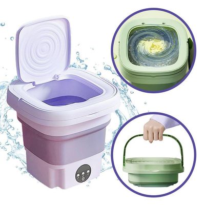 Mini Maquina De Lavar Roupas Dobrável Portátil 6,5 Litros Verde