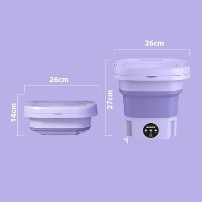Mini Maquina De Lavar Roupas Dobrável Portátil 6,5 Litros Lilás