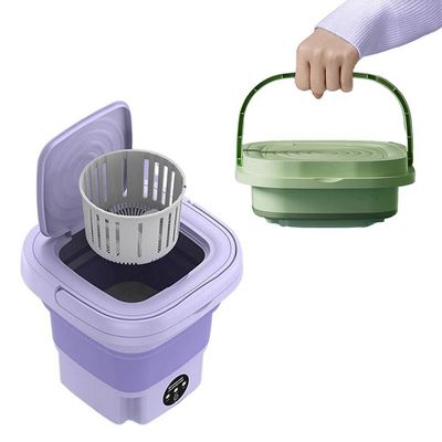 Mini Maquina De Lavar Roupas Dobrável Portátil 6,5 Litros Lilás