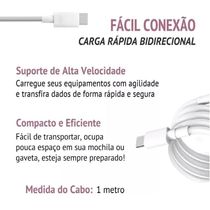 Cabo USB-C para Type C - Cabo de Dados  e Carregamento Turbo 1 Mt