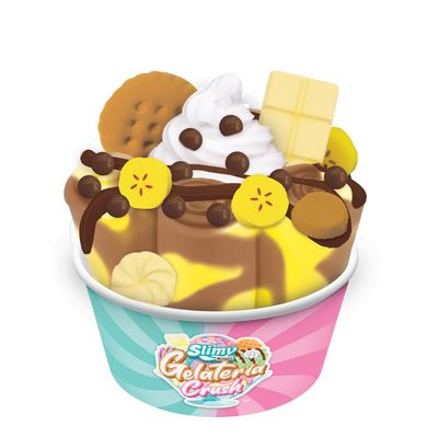 Kit Slime de Sorvete Slimy Gelateria - Sorvete de Rolo Chocolate