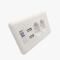 Tomada De Parede 2 Entrada Fonte 2 Usb 5v 10a Bivolt