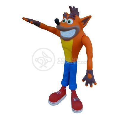 Boneco Action Figure Crash Bandicoot Articulado 25cm