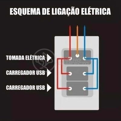 Tomada De Parede 2 Entrada Fonte 2 Usb 5v 10a Bivolt Bivolt