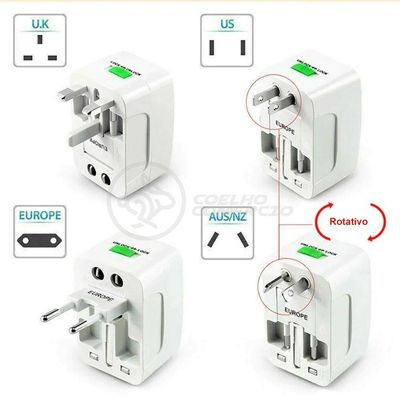 Adaptador Tomada Universal Padrão 150 Países Bivolt Bivolt