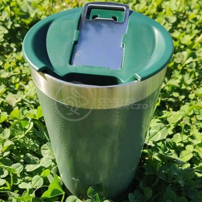 Copo Térmico C/ Tampa E Abridor 473Ml Inox - Verde