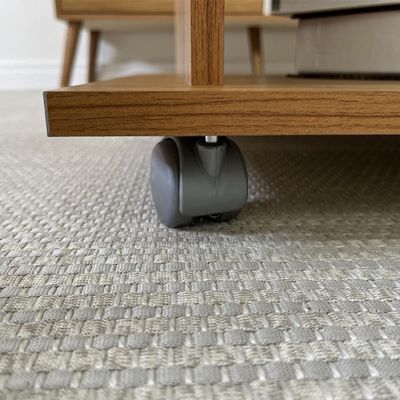 Mesa De Centro 100x50 Cm Com Rodizios Cinamomo Off White Arly