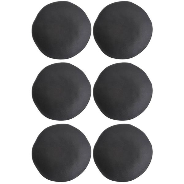 Jogo 6 Pratos Fundos Orgânicos Preto Matte 600ml Porto Brasil Caldos Sopas