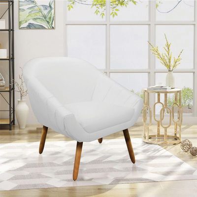 Kit 01 Namoradeira 02 Lugares E 01 Poltrona Giovana Corino Branco Castanho