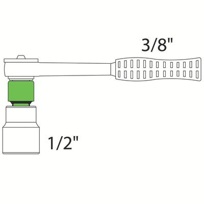 Adaptador Em Aço Cromo Vanádio - Encaixe 3/8" F X 1/4" M Tramontina Pro Tramontina