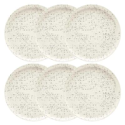 Conjunto De Pratos Rasos 06 Peças Flat Chuvisco Oxford