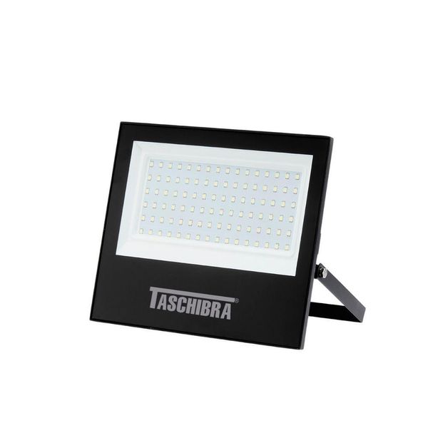 Refletor Tr Led 100w Preto - Taschibra 3000k (amarela)