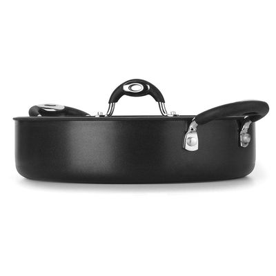 Frigideira Tegame Multiflon Dom Antiaderente Quartzo Preta - 30 cm