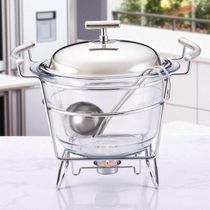 Rechaud redondo com tampa em aço inox Fracalanza Chambord 4 litros: Elegância e versatilidade para servir