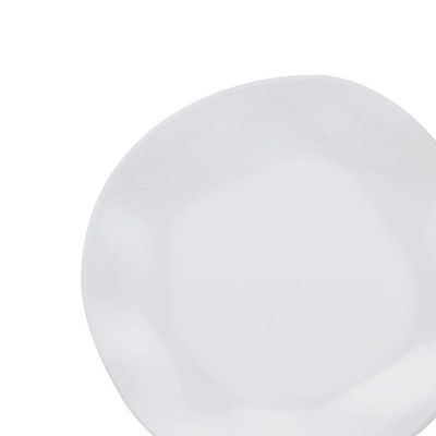 Jogo de 6 Pratos Fundos Oxford Ryo White 22,5cm Porcelana