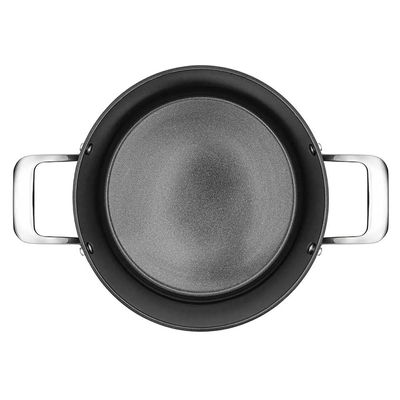 Caçarola Antiaderente Oxford Gourmet Martelado Preta 24cm para Indução e Forno