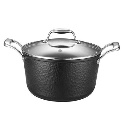 Caçarola Antiaderente Oxford Gourmet Martelado Preta 28cm para Indução e Forno