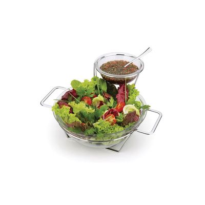 Saladeira Forma Andrea com molheira e colher: Elegância e praticidade para servir saladas 3 Litros