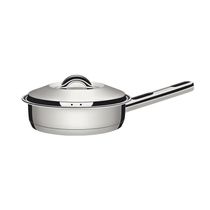 Frigideira Tramontina Solar em Aço Inox com Fundo Triplo Tampa Cabo e Alça 20cm 2,1 litros