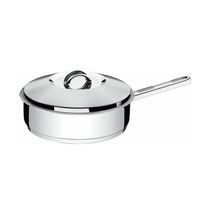 Frigideira Tramontina Solar em Aço Inox com Fundo Triplo Tampa Cabo e Alça 20cm 2,1 litros