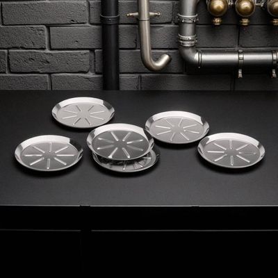 Jogo de porta-copos em aço inox Forma 6 peças: Proteção e estilo para sua mesa