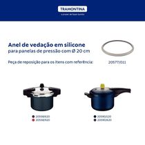 Anel de Vedação para Panela de Pressão Tramontina em Silicone 20 cm
