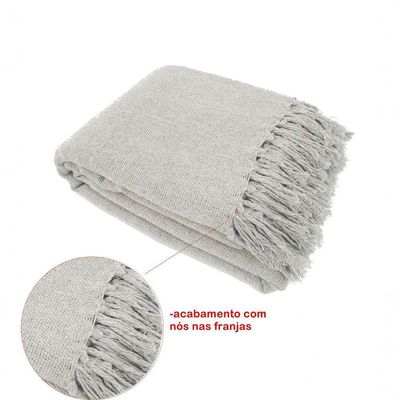 Manta Para Sofá Tipo Manta Capa De Sofá 2,40 X 1,80 Cor:Cinza