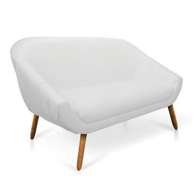 Kit 01 Namoradeira 02 Lugares E 02 Poltronas Giovana Corino Castanho Branco