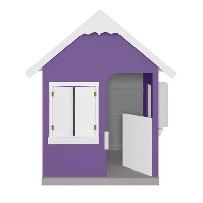 Casinha De Brinquedo Com Floreiros Mdf Lilás/branco - Criança Feliz