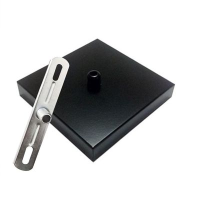 Kit/5 Canopla Lustre Pendente Quadrado Md-1005 12x12x2cm Preto