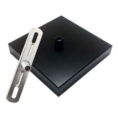 Kit/5 Canopla Lustre Pendente Quadrado Md-1005 12x12x2cm Preto