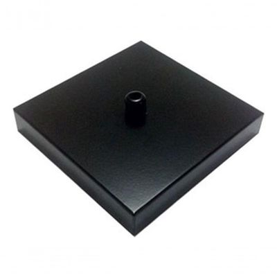 Kit/5 Canopla Lustre Pendente Quadrado Md-1005 12x12x2cm Preto