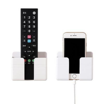 Suporte Multiuso De Parede Para Celular E Controle Remoto Branco