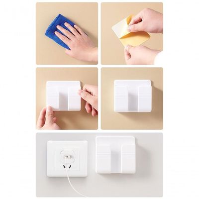 Suporte Multiuso De Parede Para Celular E Controle Remoto Branco