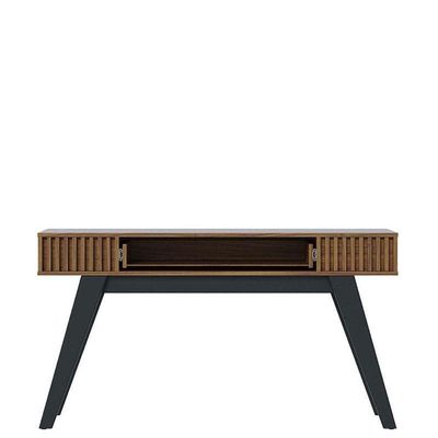 Rack Bancada Yara Noce Milano Preto Acetinado Com Aparador Para Sala Riviera Noce Milano – Colibri