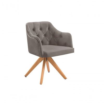 Poltrona Decorativa 1 Lugar Zara Pe Madeira Unidecor Cinza
