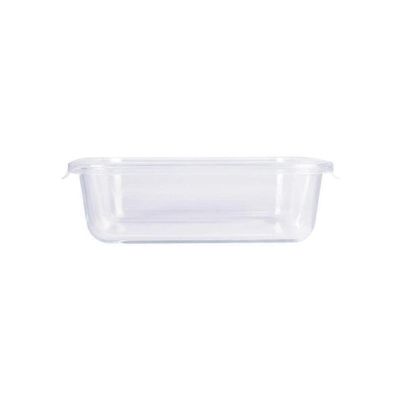 Kit 6 Potes Hermético Marmita De Vidro Retangular 640ml Mor