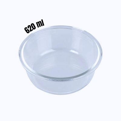 Kit 3 Potes Hermético Marmita De Vidro Redondo 620ml Mor